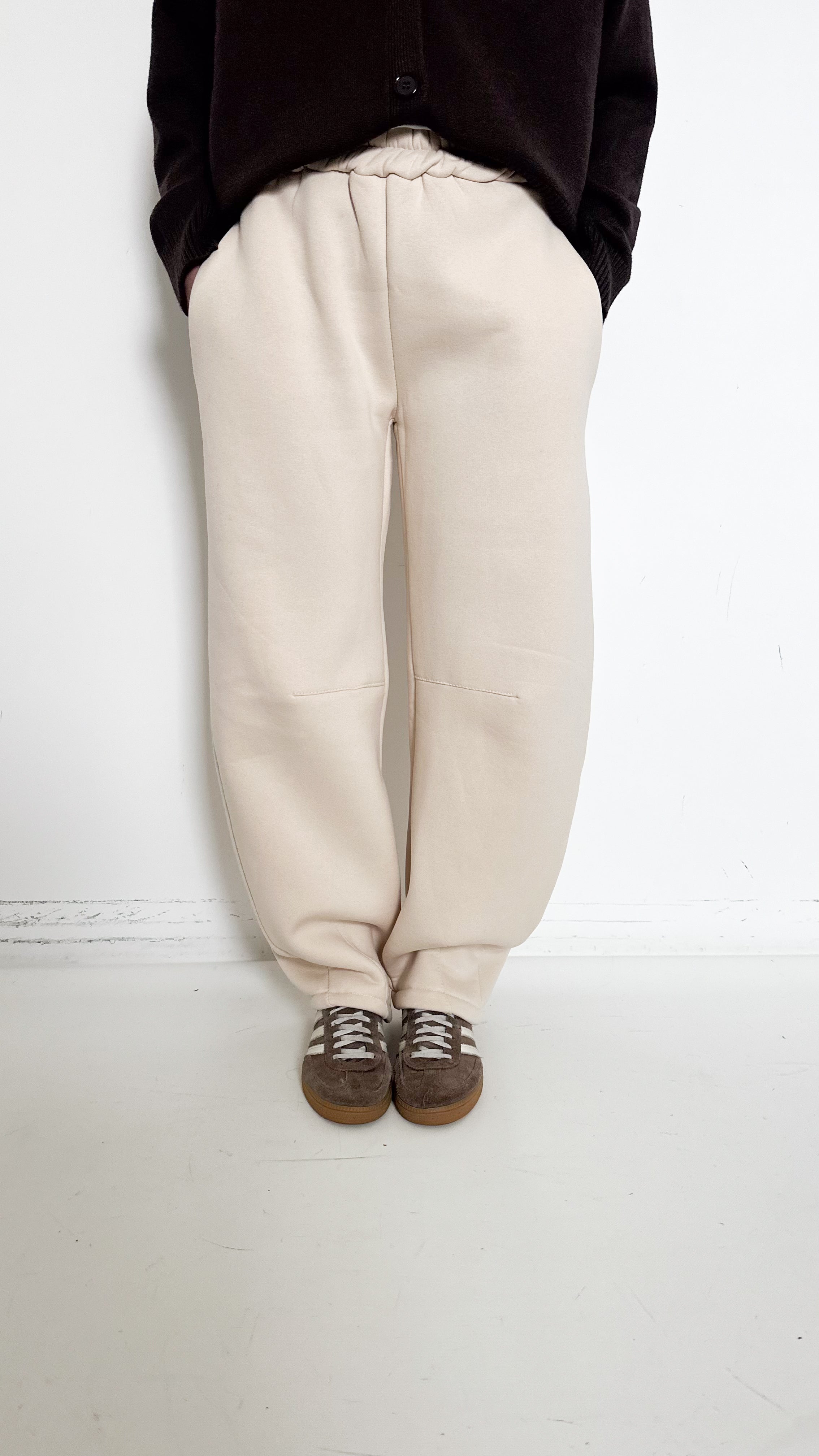 Pantaloni Jogger Panna
