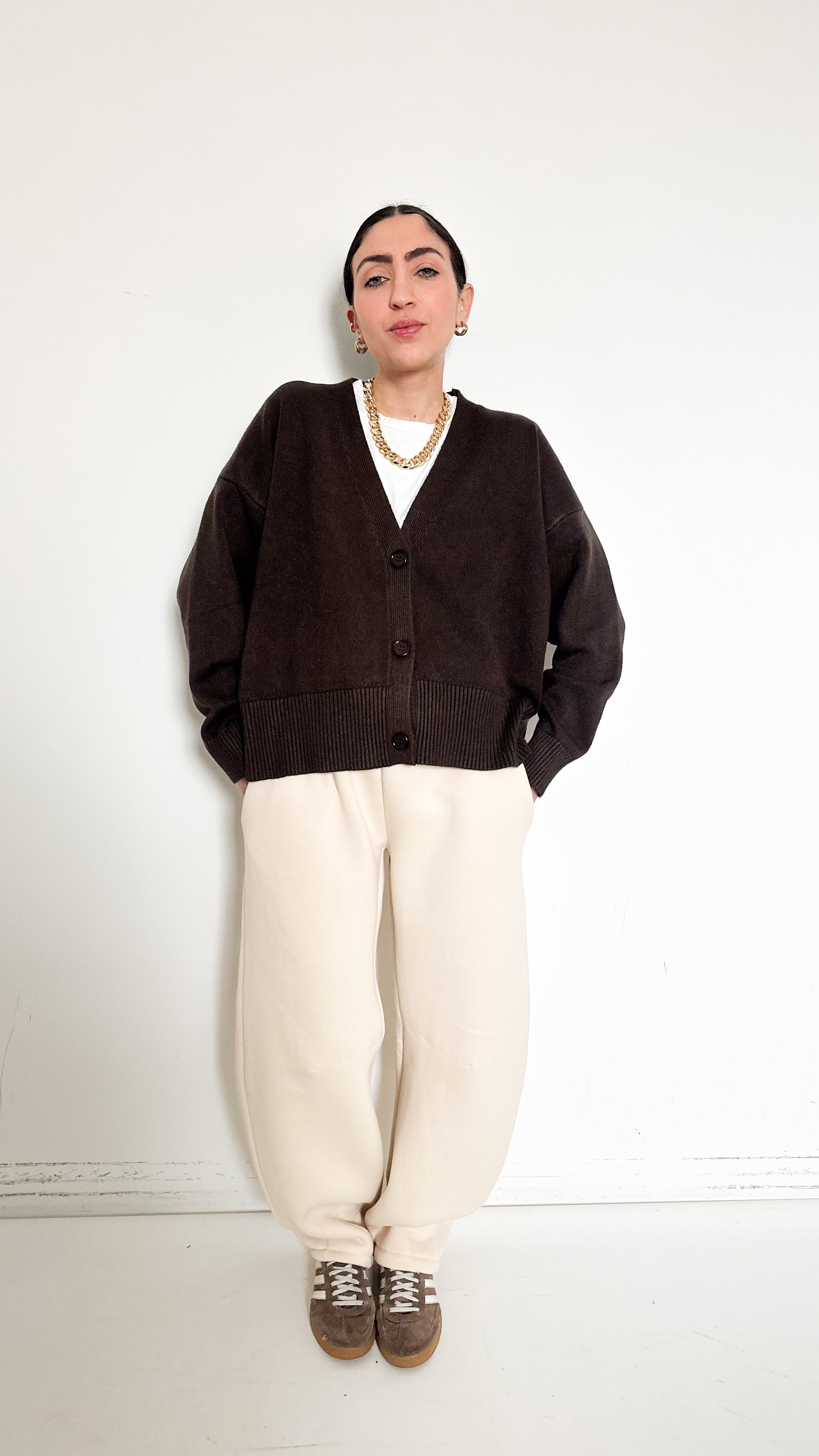 Pantaloni Jogger Panna