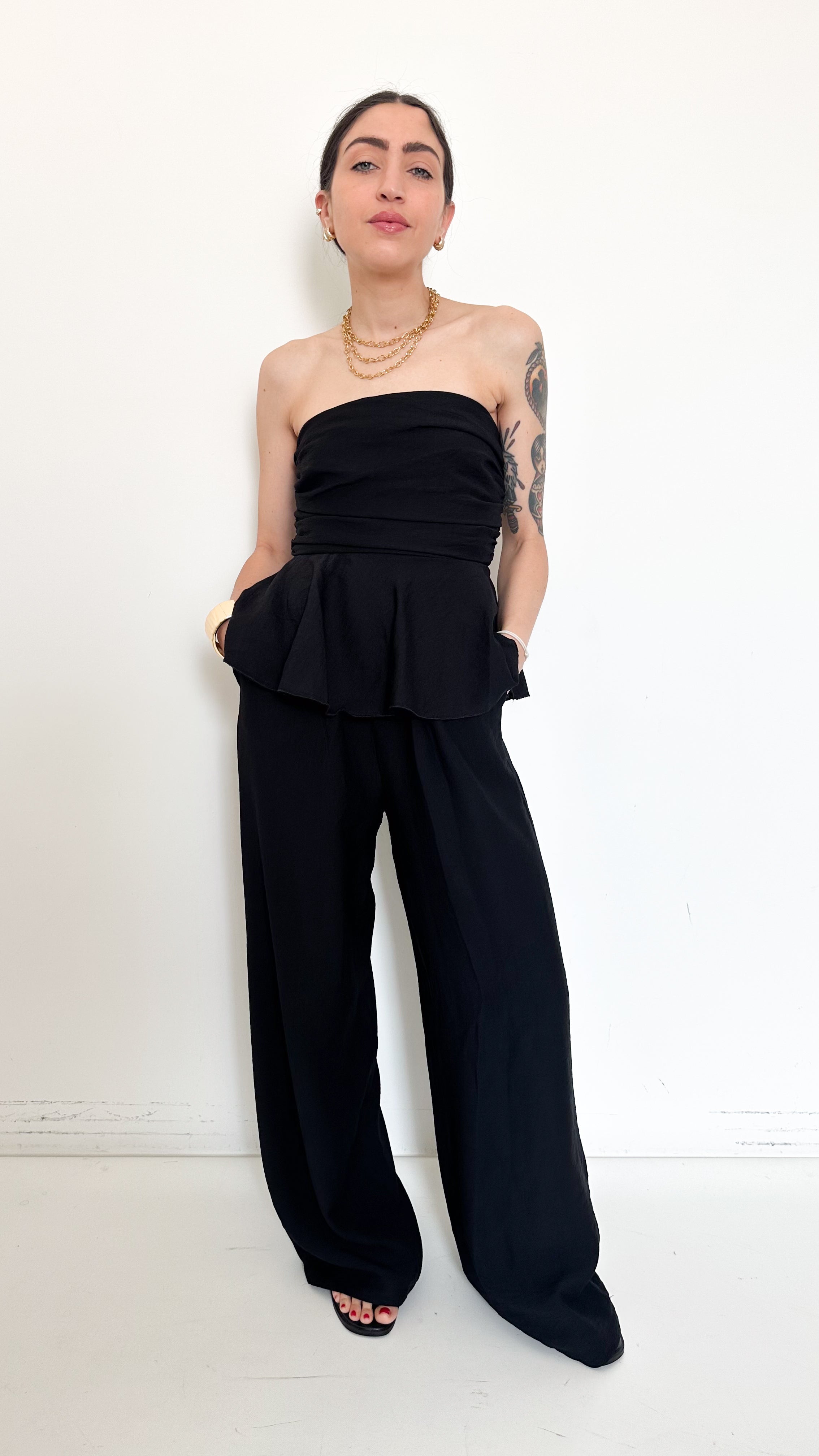 Coordinato Nero Con Top