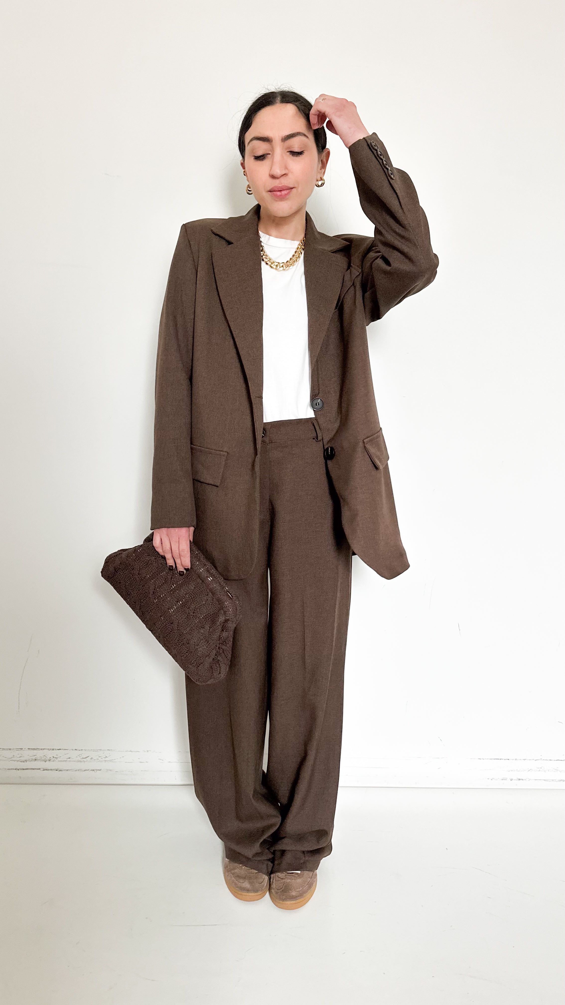 Tailleur Over Marrone