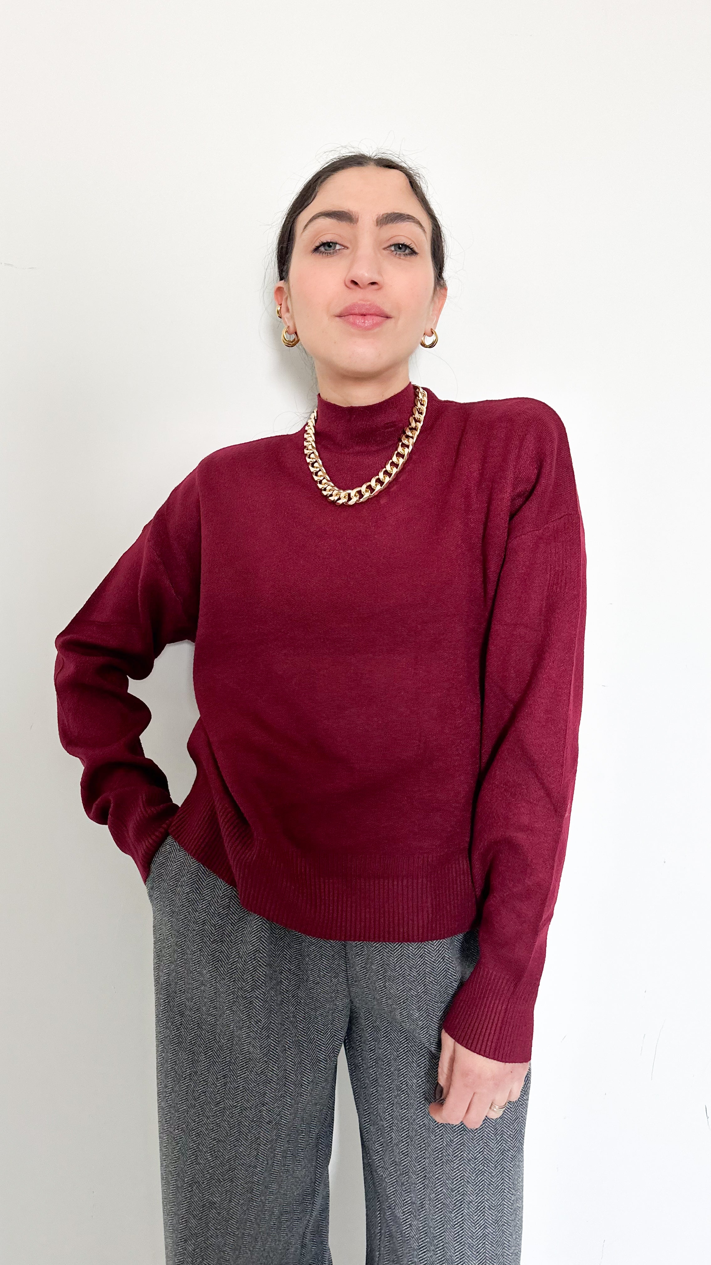 Pull Bordeaux Manica Raglan