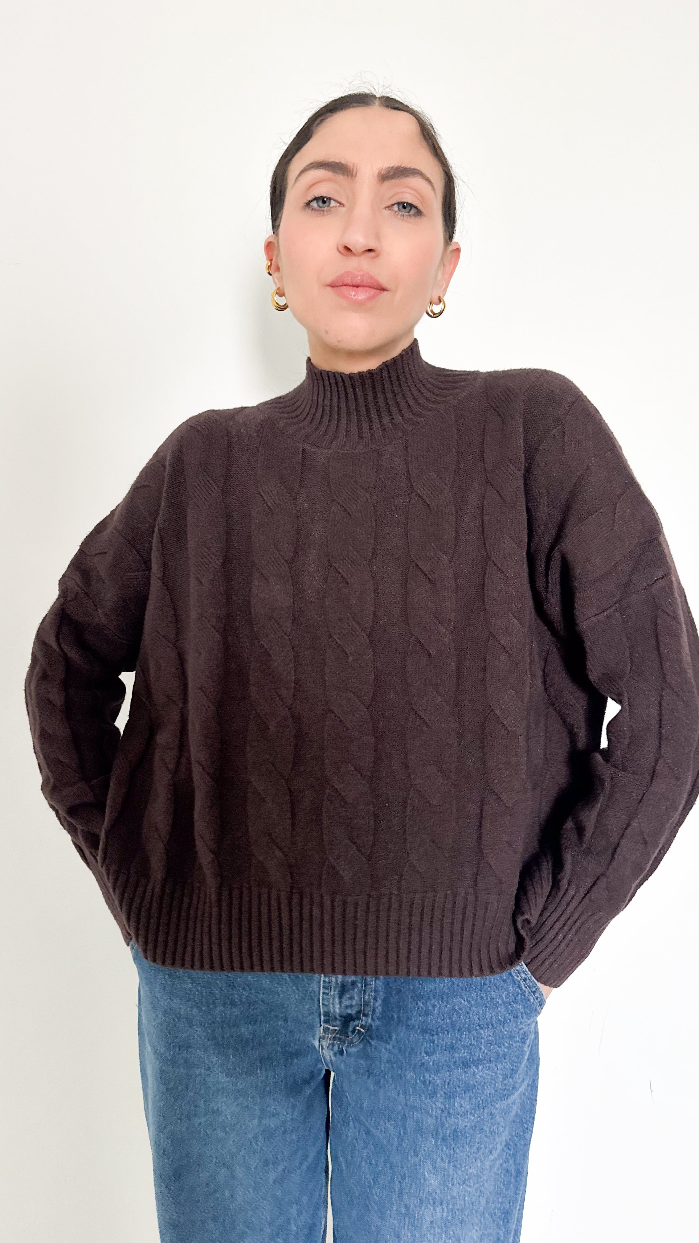 PullOver A Trecce Marrone By SimonaG.