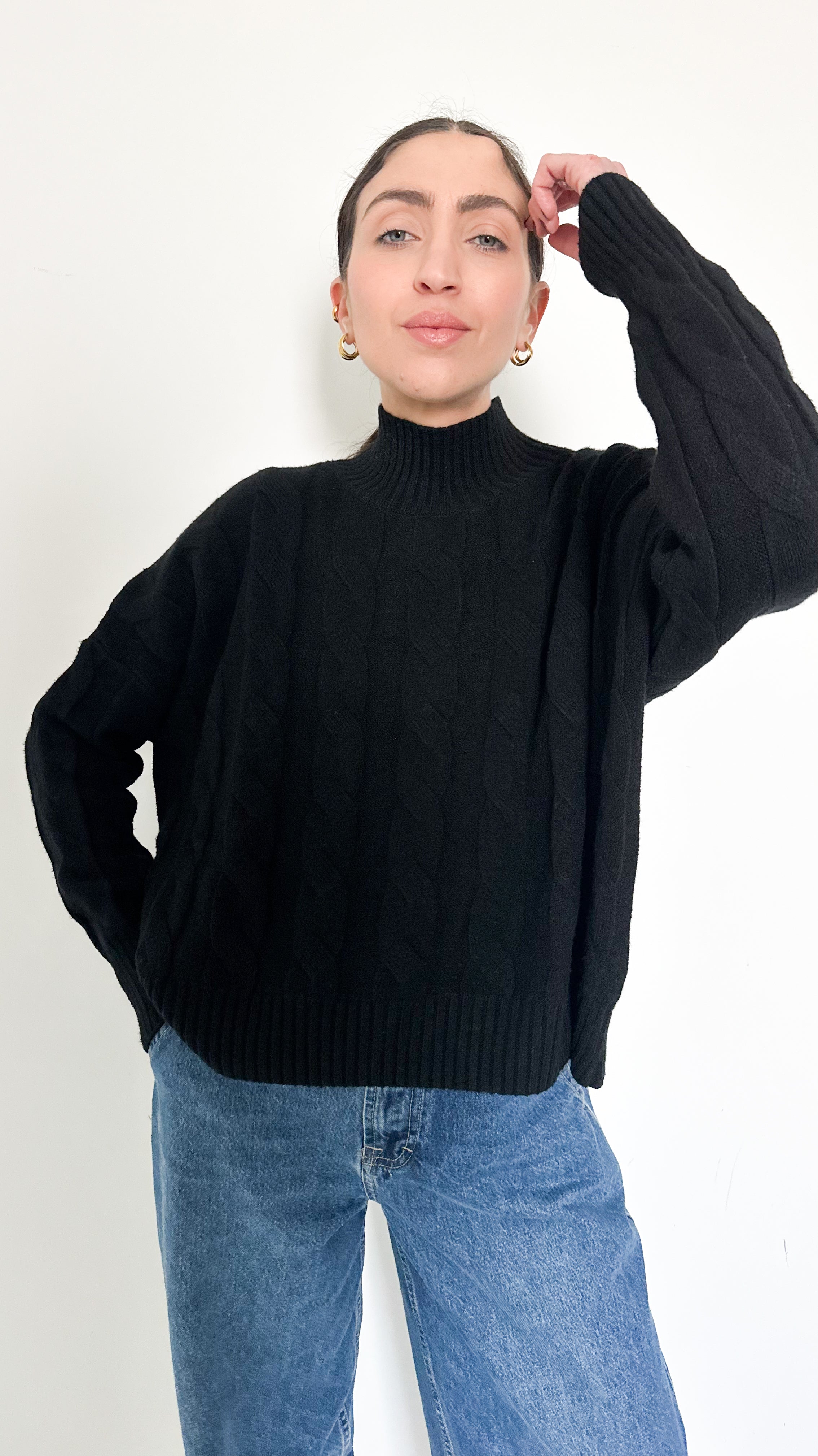 PullOver A Trecce Nero By SimonaG.