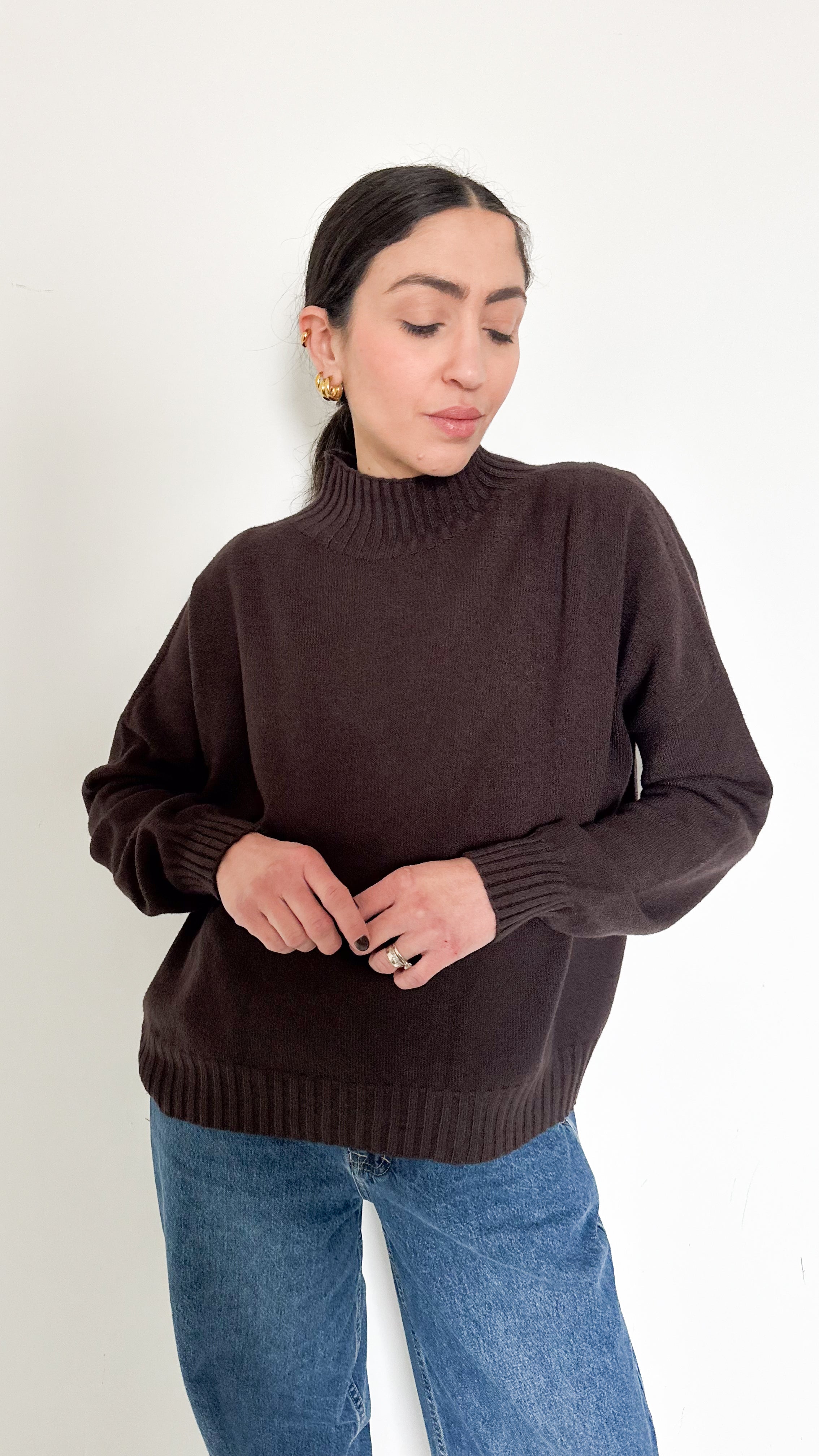 Pull Marrone Manica Raglan By SimonaG.