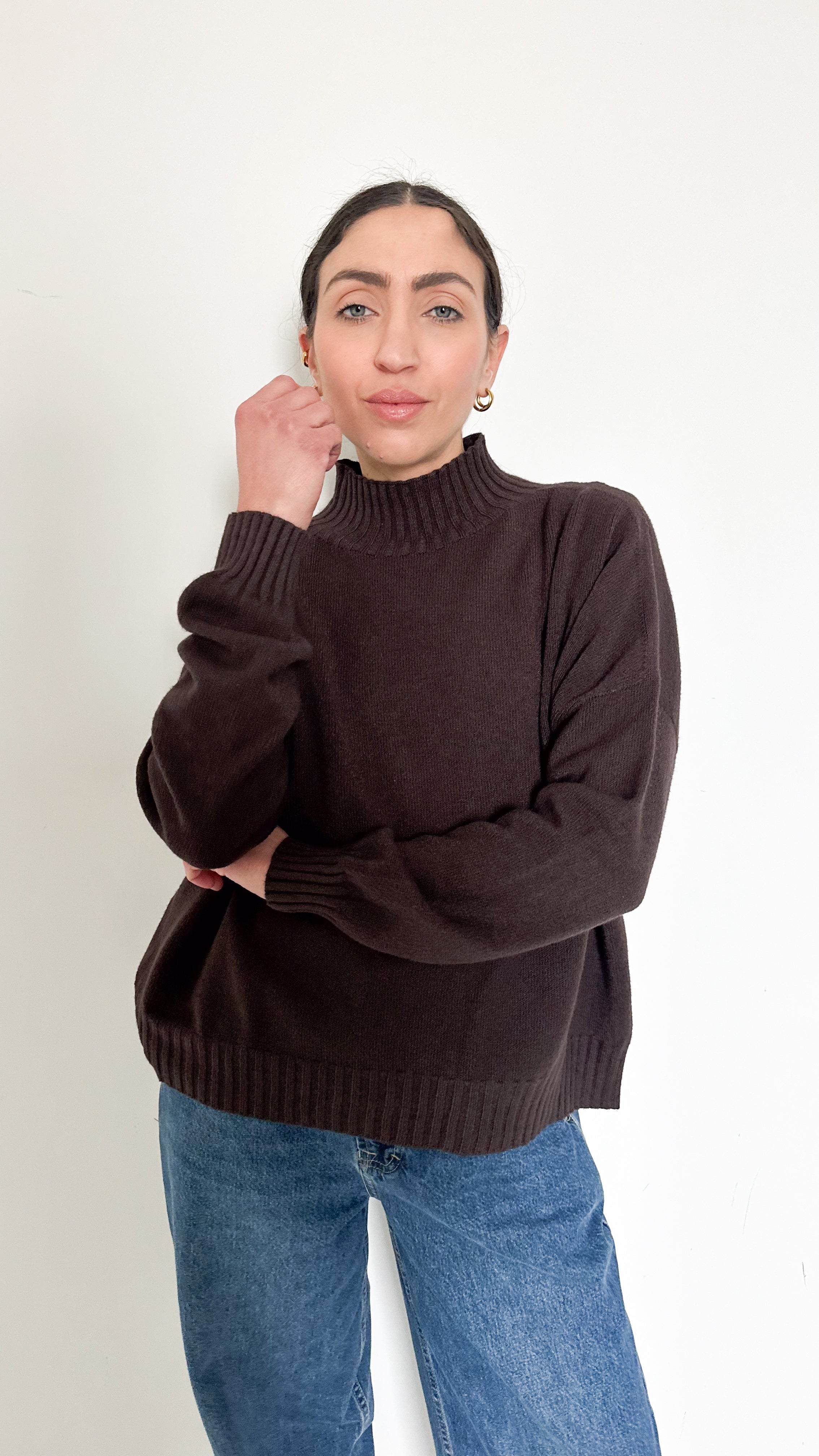 Pull Marrone Manica Raglan By SimonaG.