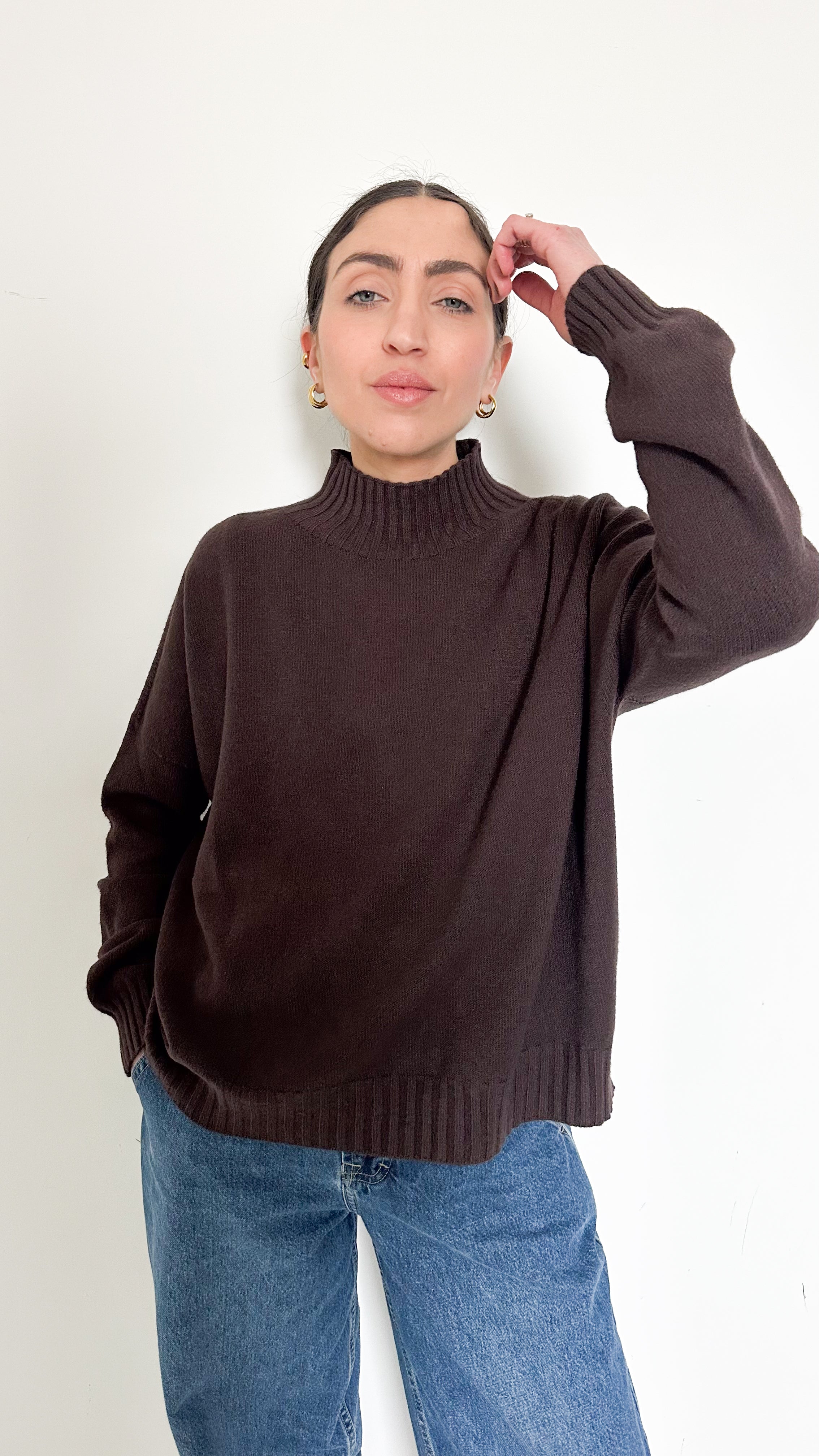 Pull Marrone Manica Raglan By SimonaG.