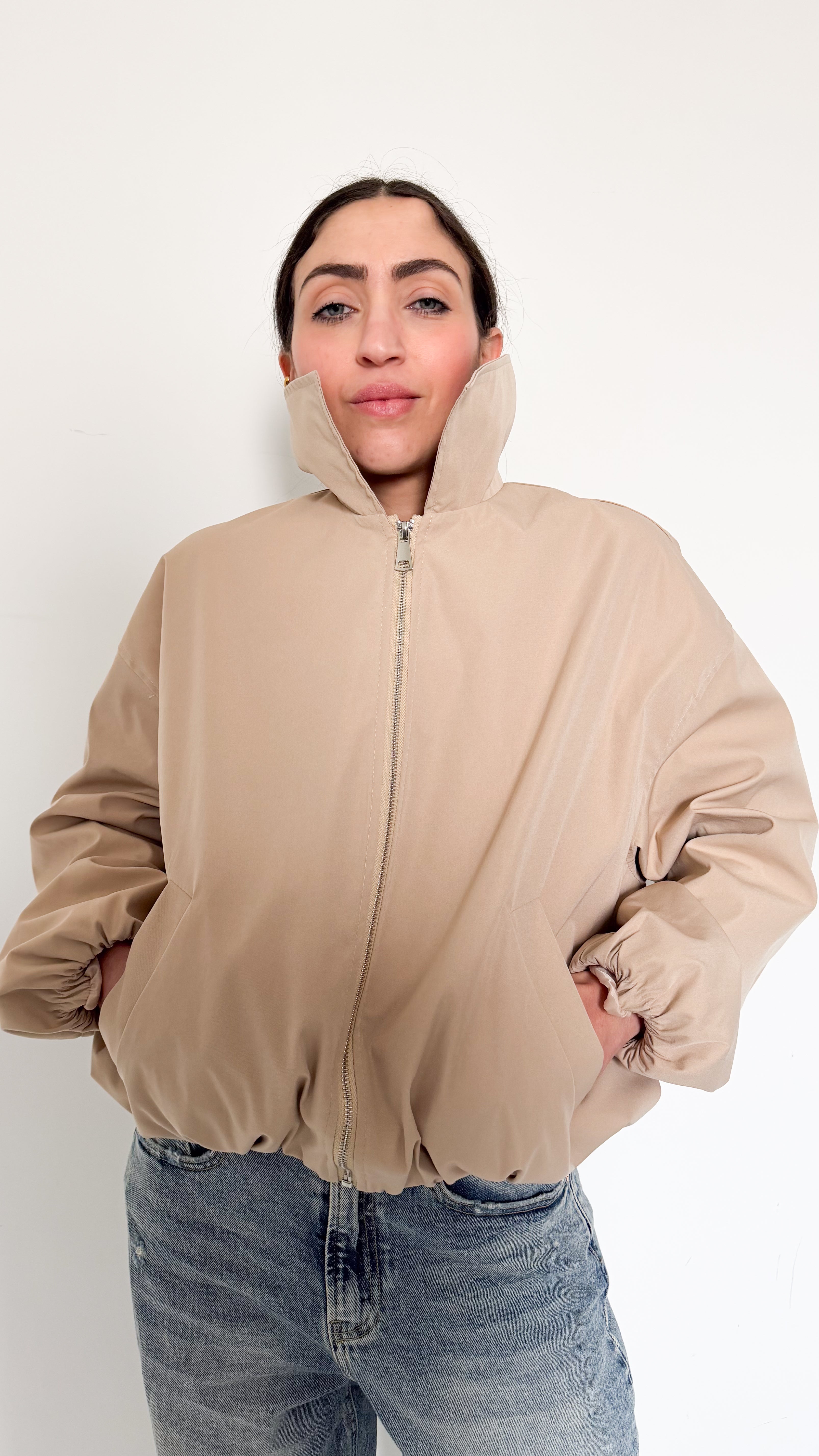 Giubbotto Over Beige