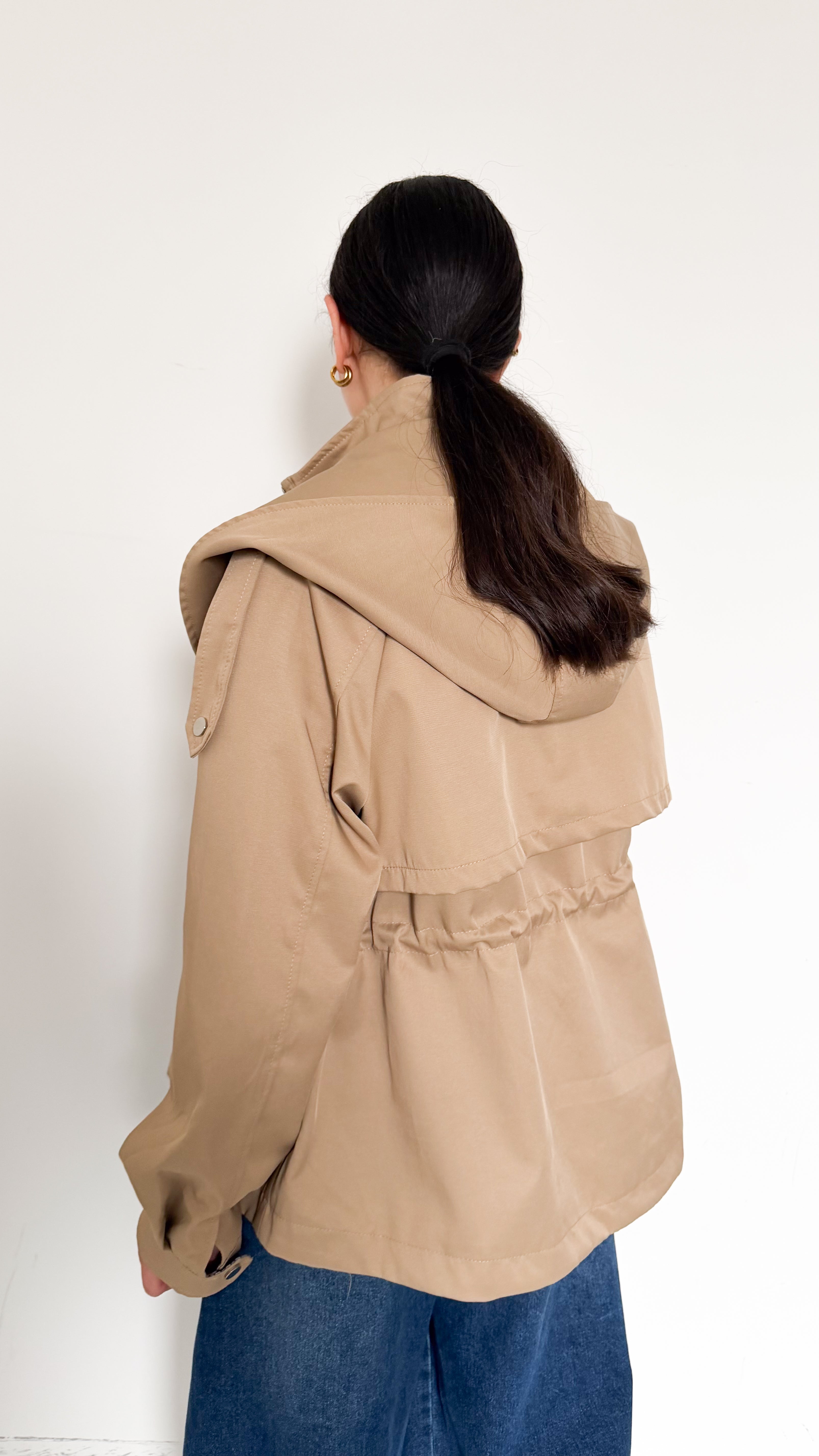 Parka Camel Con Coulisse