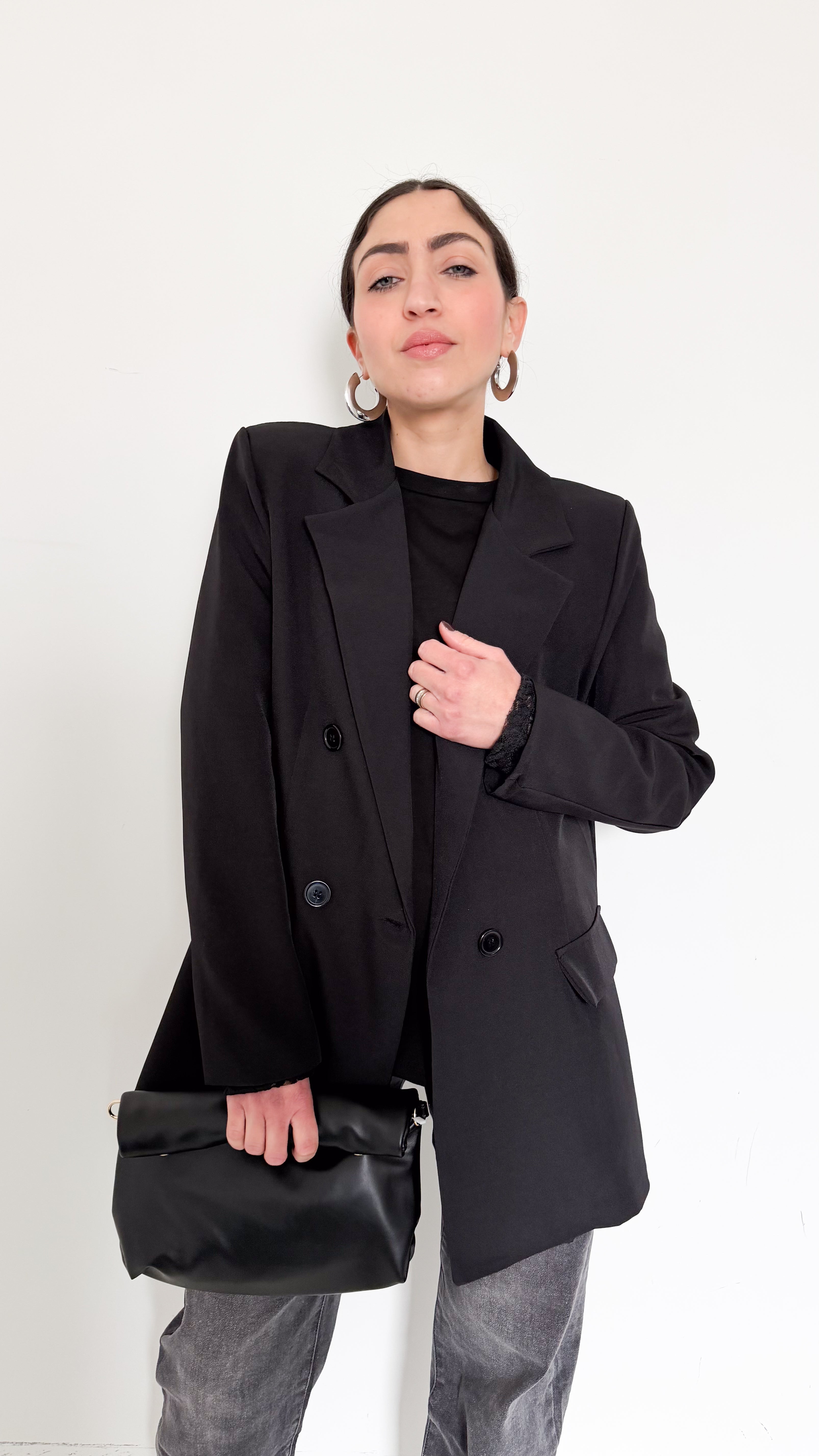 Blazer Basic Doppiopetto Nero