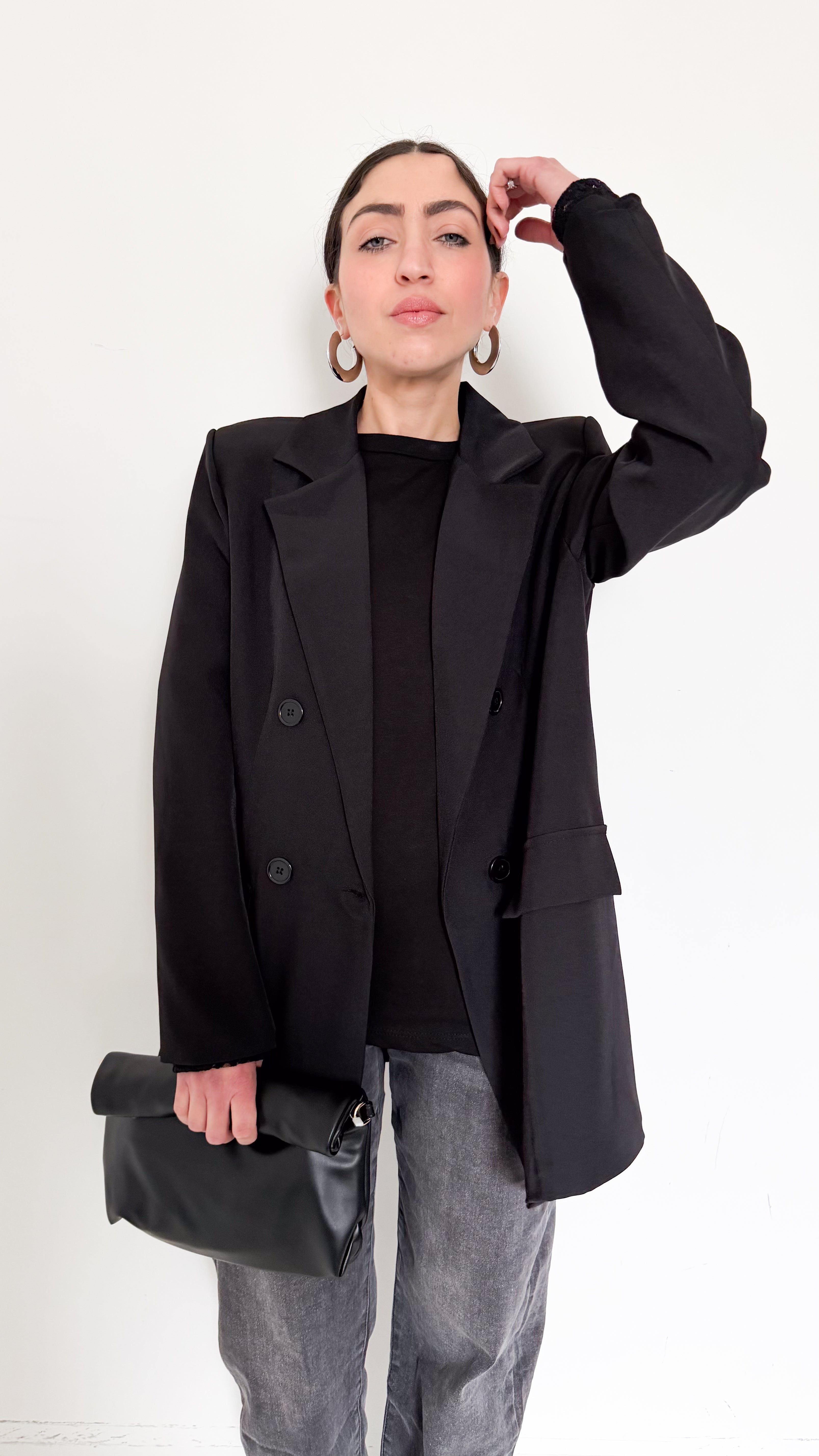 Blazer Basic Doppiopetto Nero