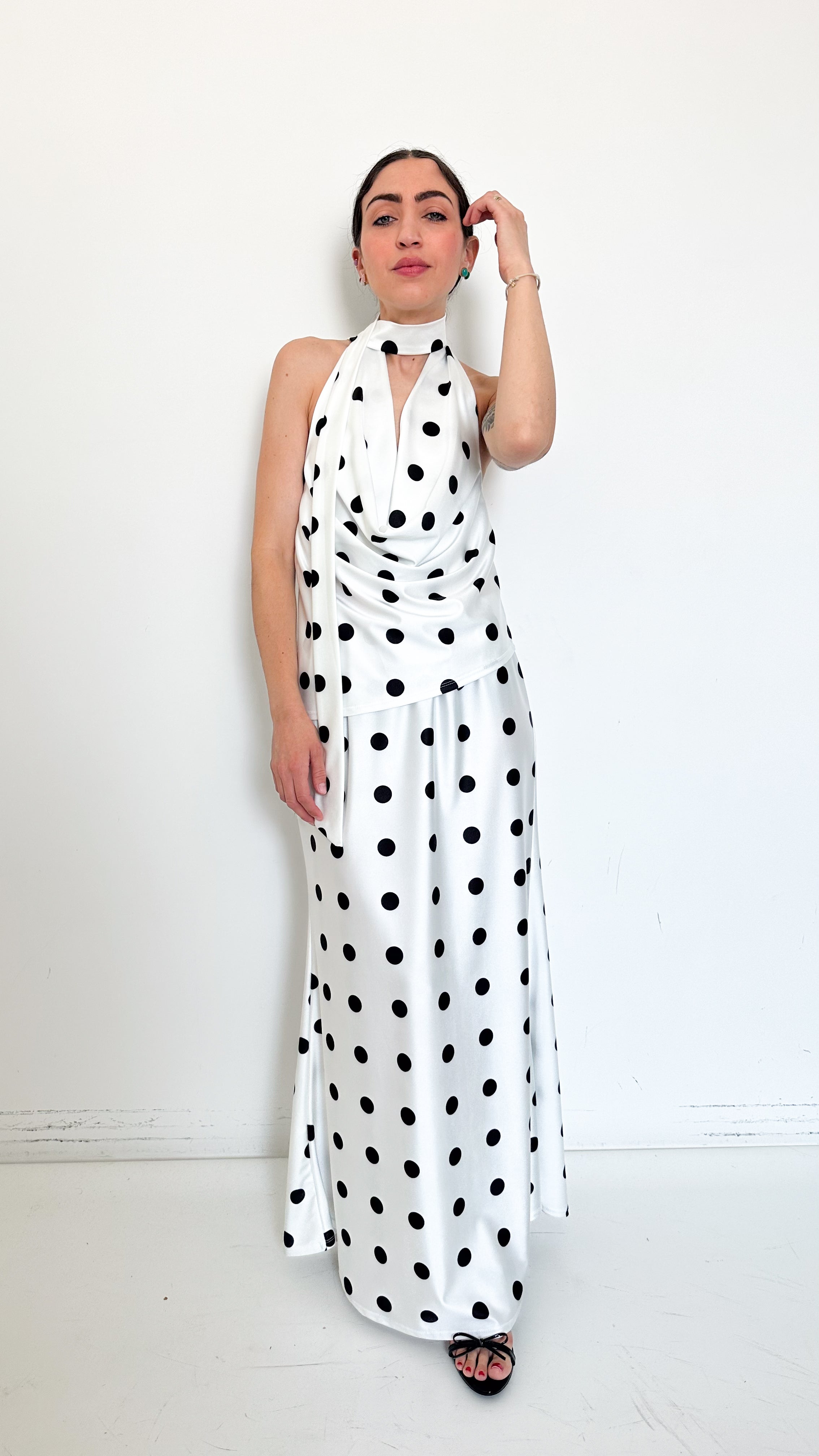 Coordinato Bianco A Pois