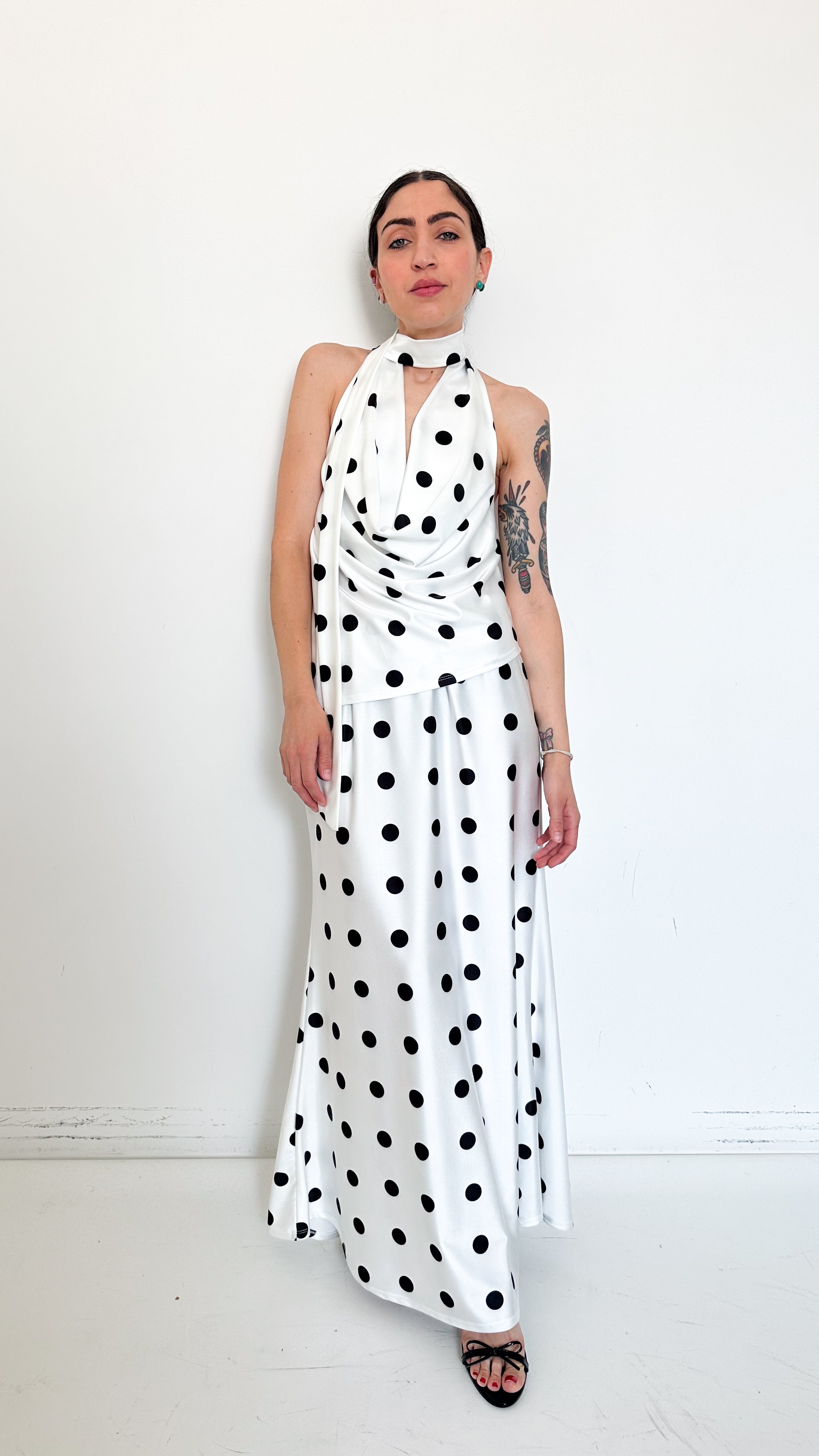Coordinato Bianco A Pois
