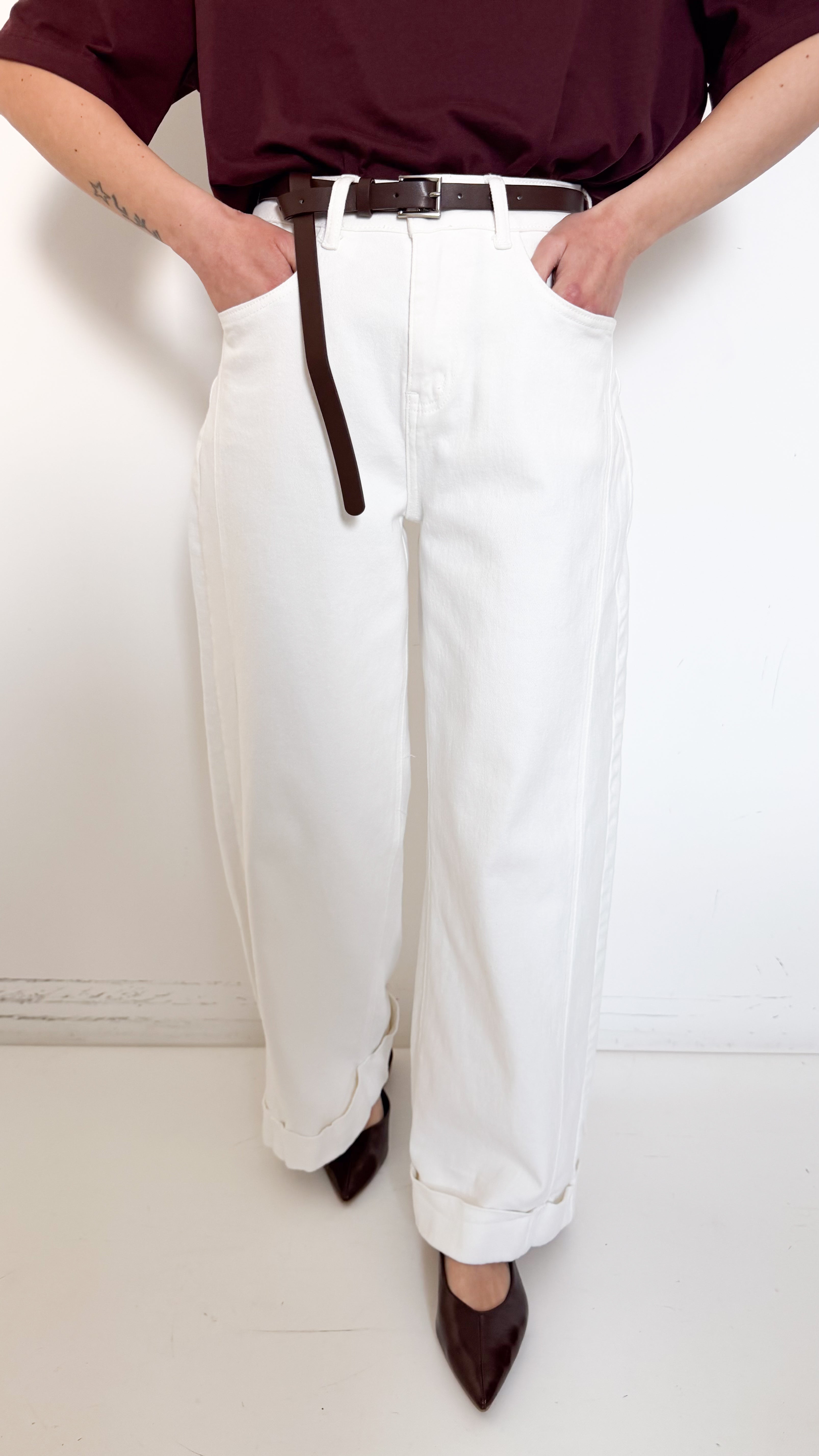 Jeans Bianco Wide Leg