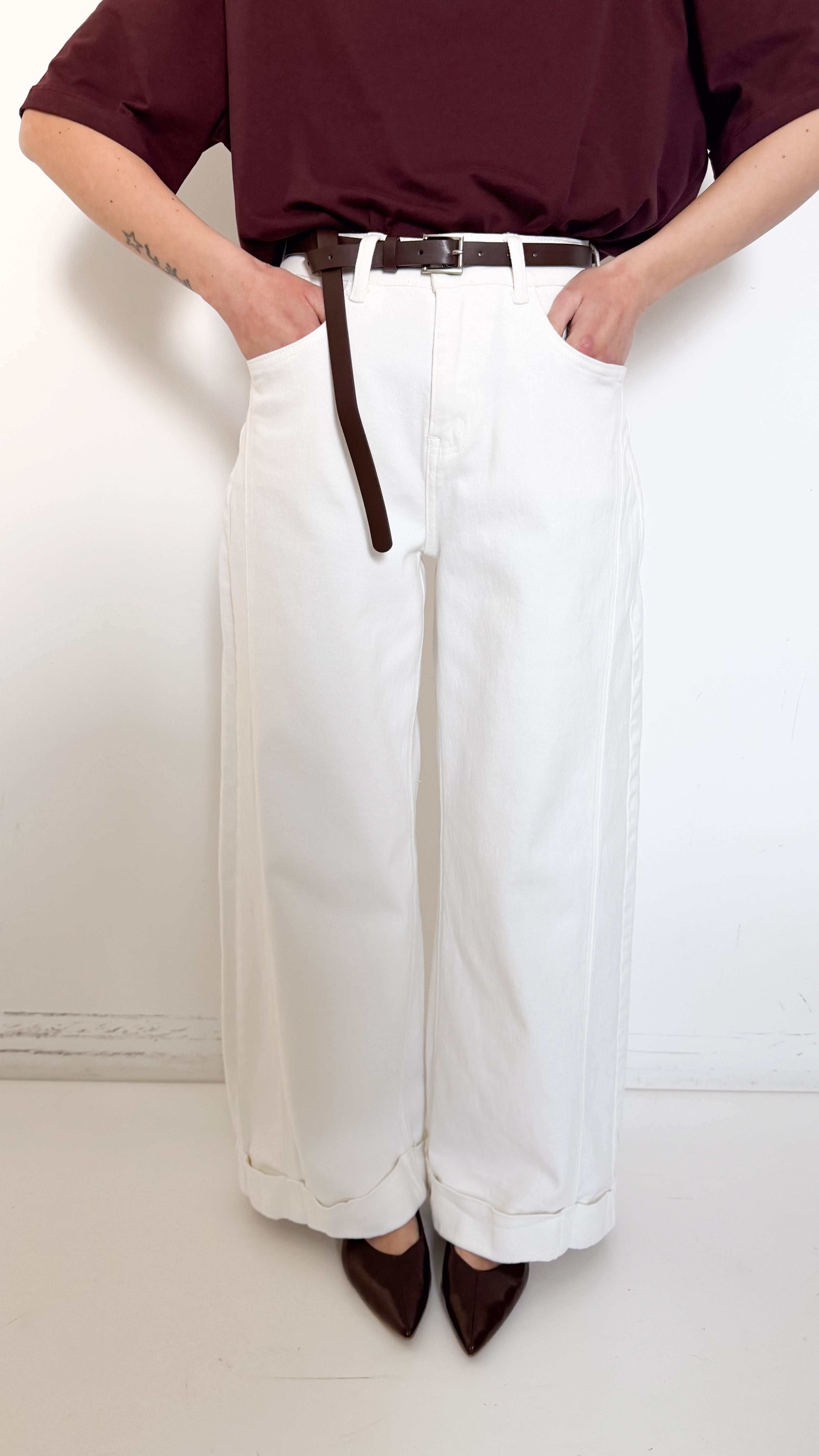 Jeans Bianco Wide Leg