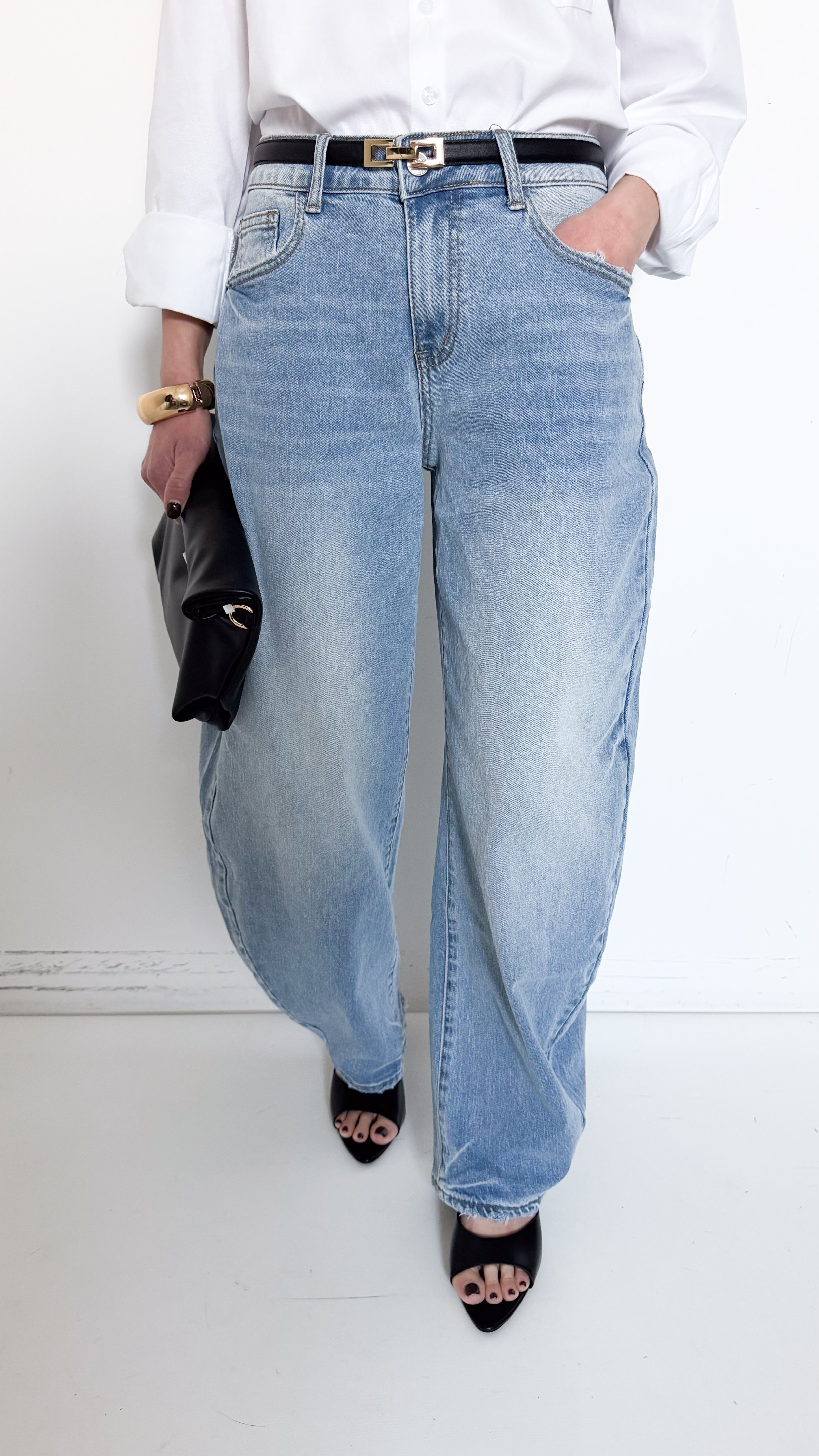 Jeans Balloon Lavaggio Chiaro Stone Wash