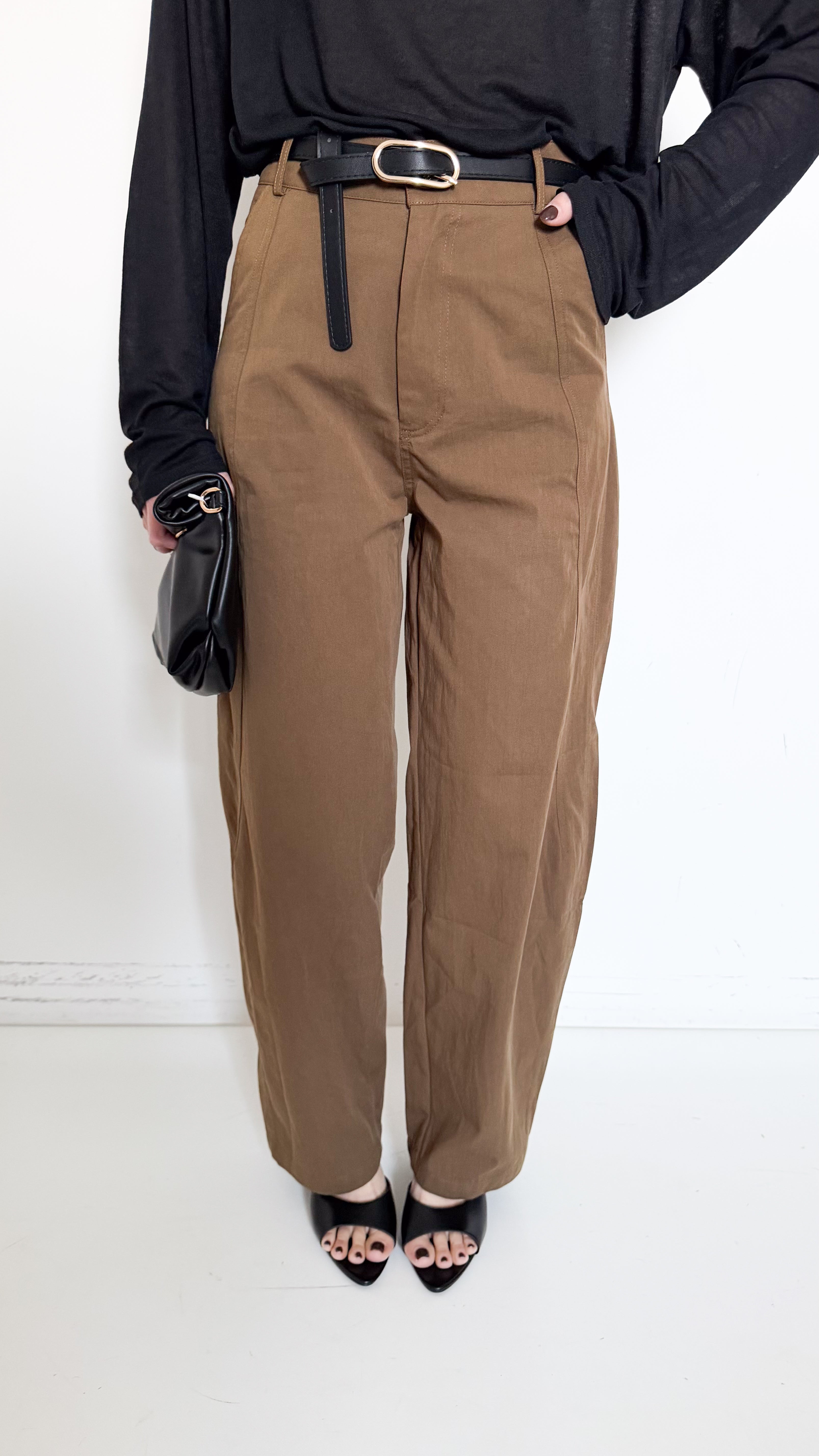 Pantaloni Ampi Vintage Camel