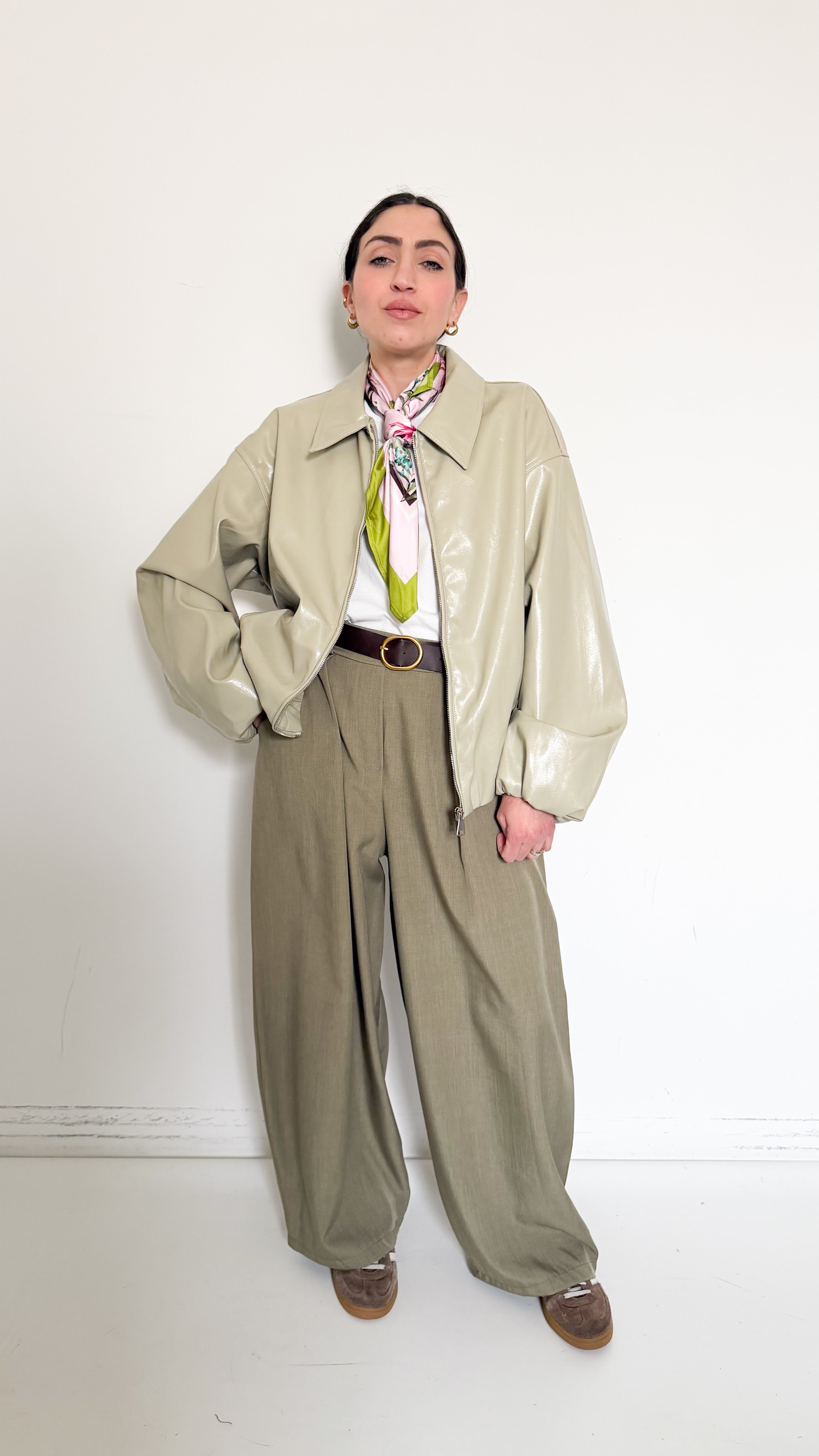 Pantaloni Barrell Verdi