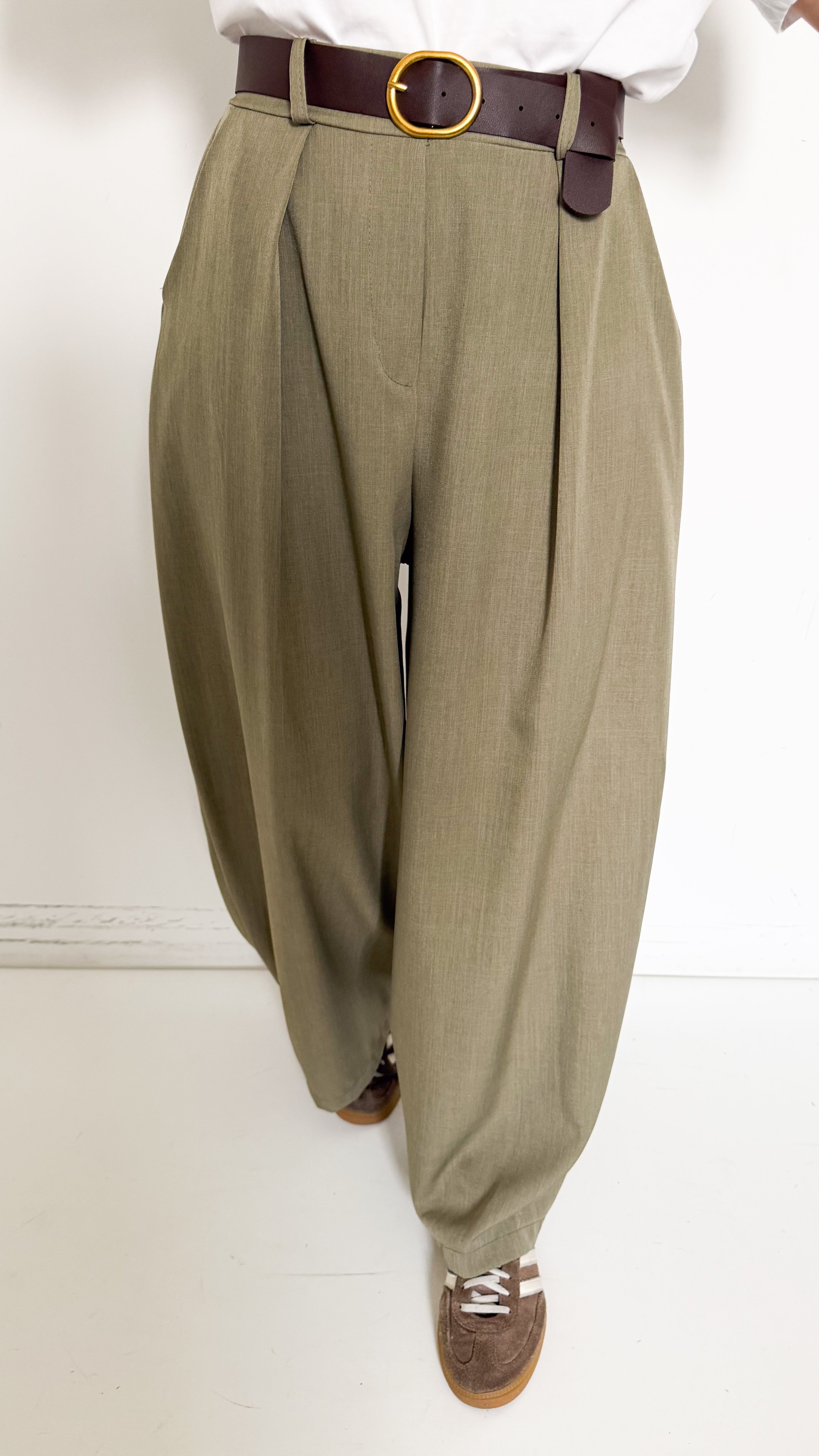 Pantaloni Barrell Verdi