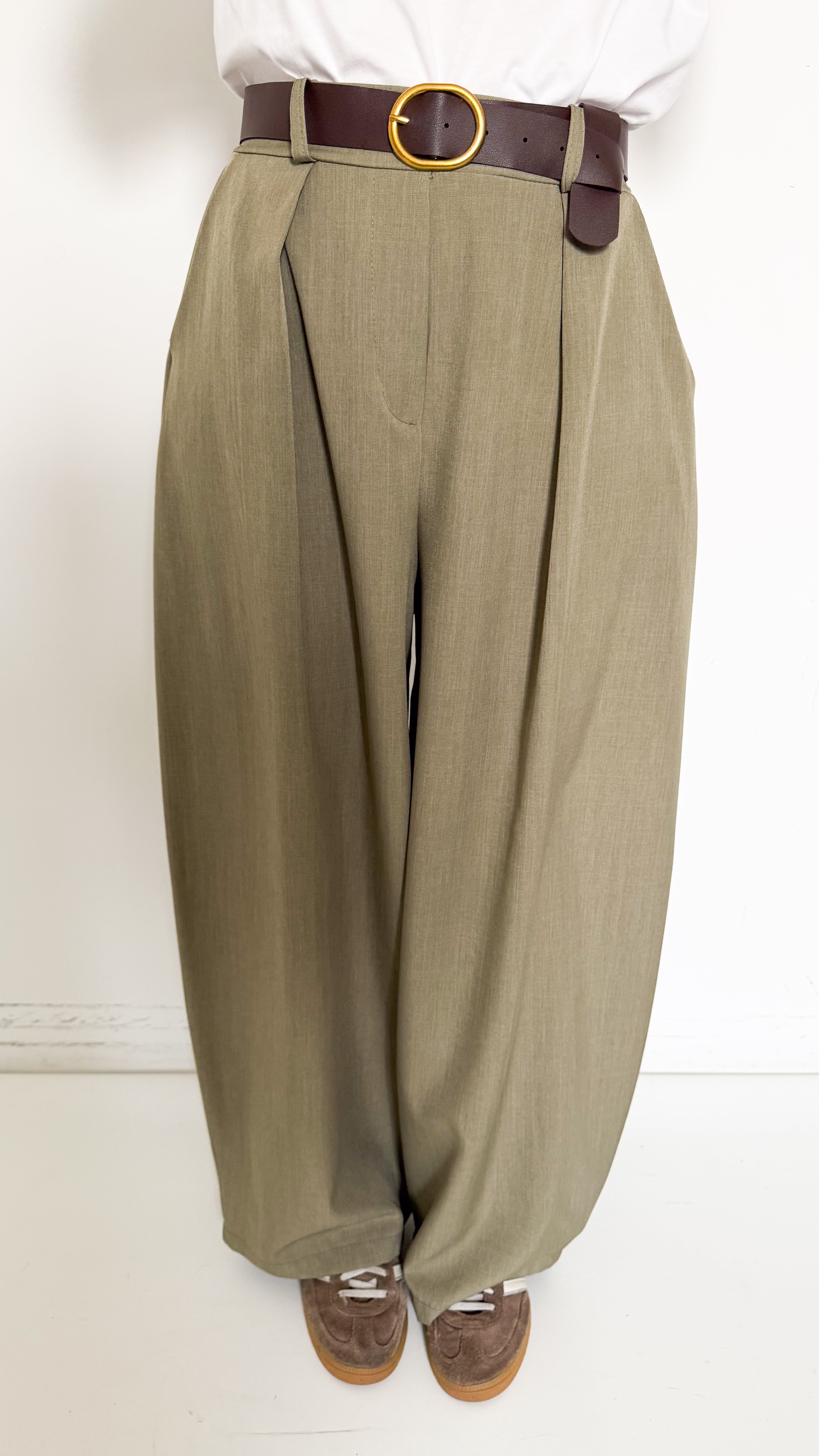 Pantaloni Barrell Verdi