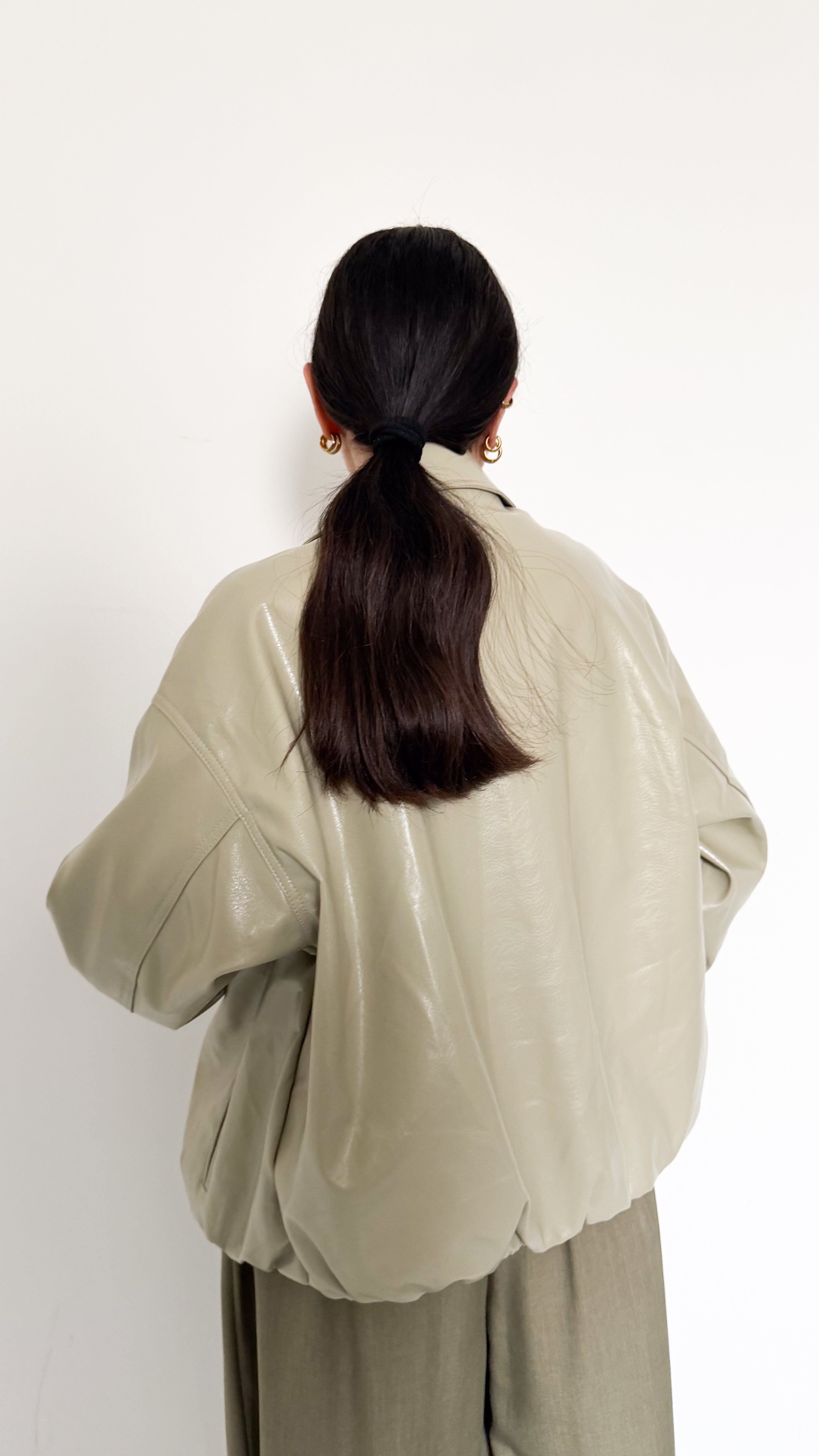 Giubbotto Manica A Sbuffo Verde