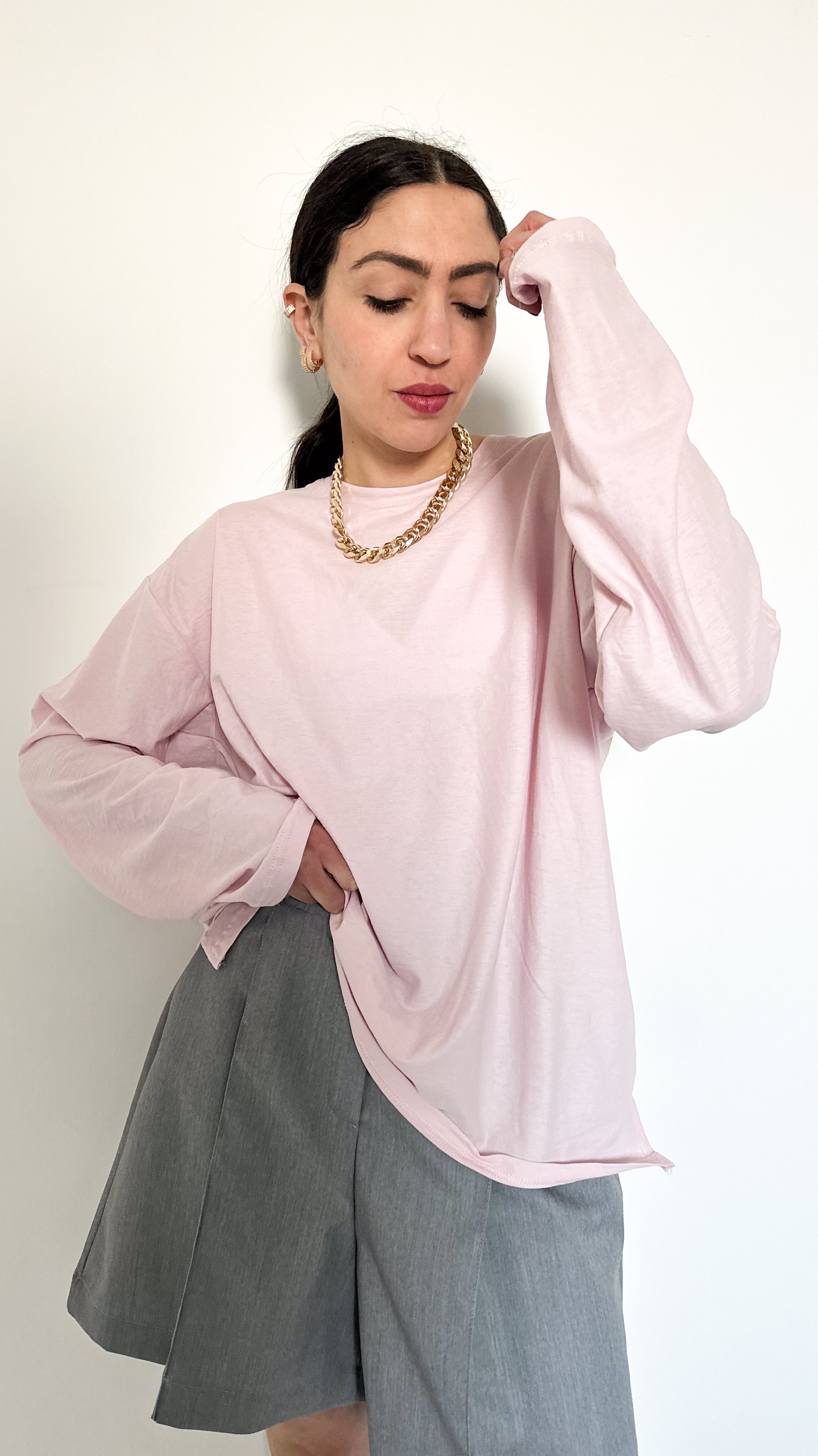 Maglia Basic Velata Rosa