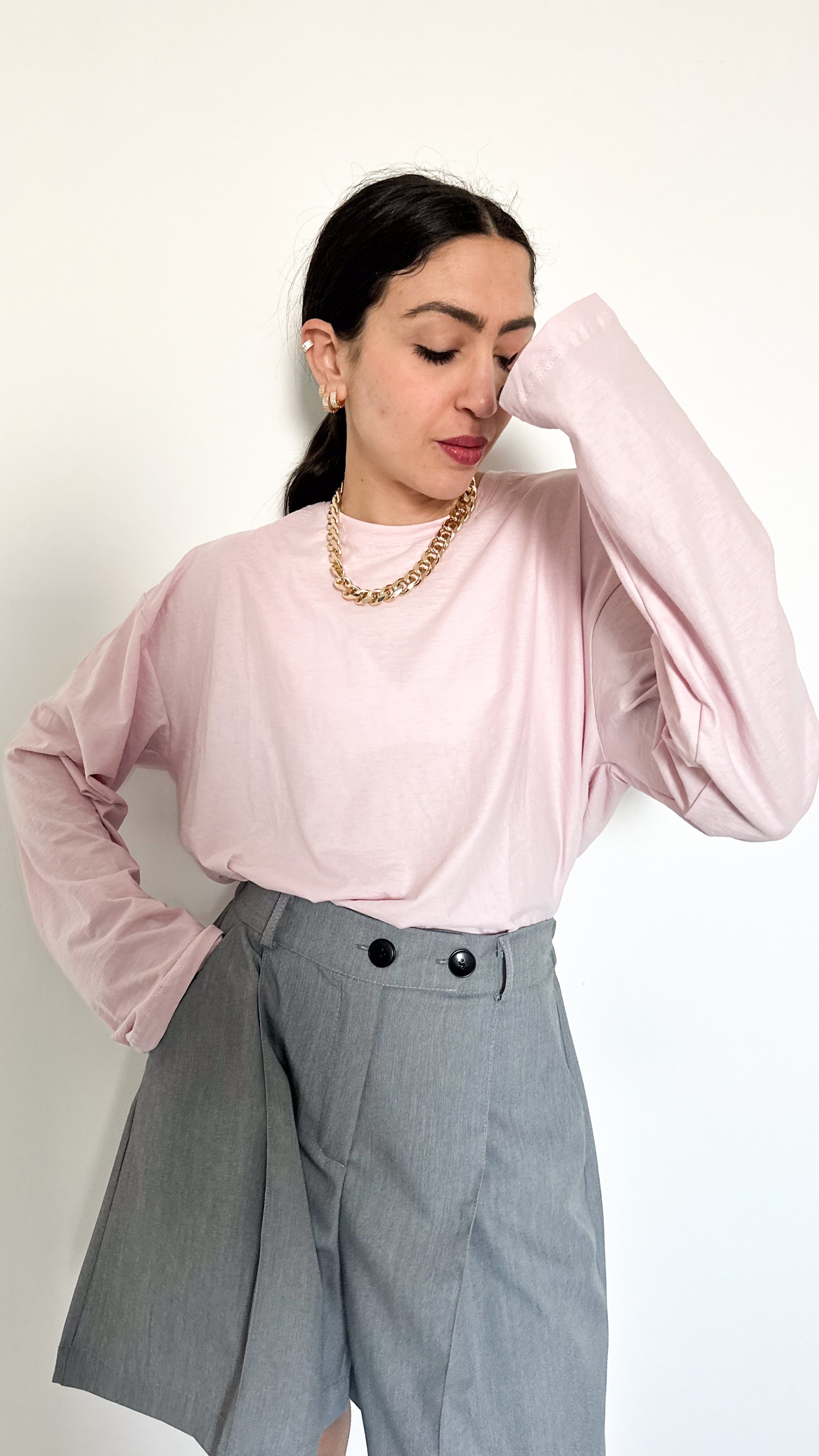 Maglia Basic Velata Rosa