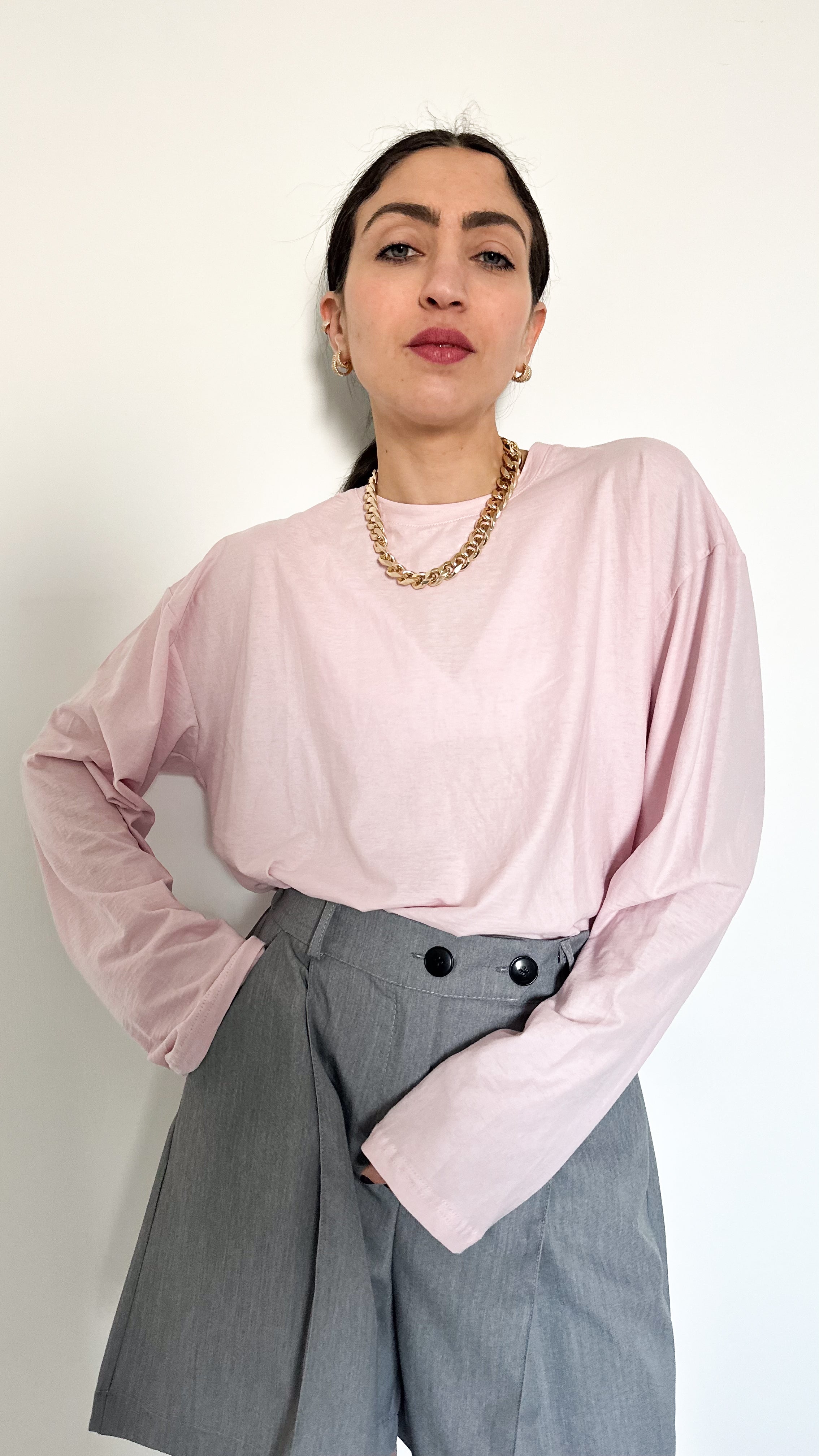 Maglia Basic Velata Rosa