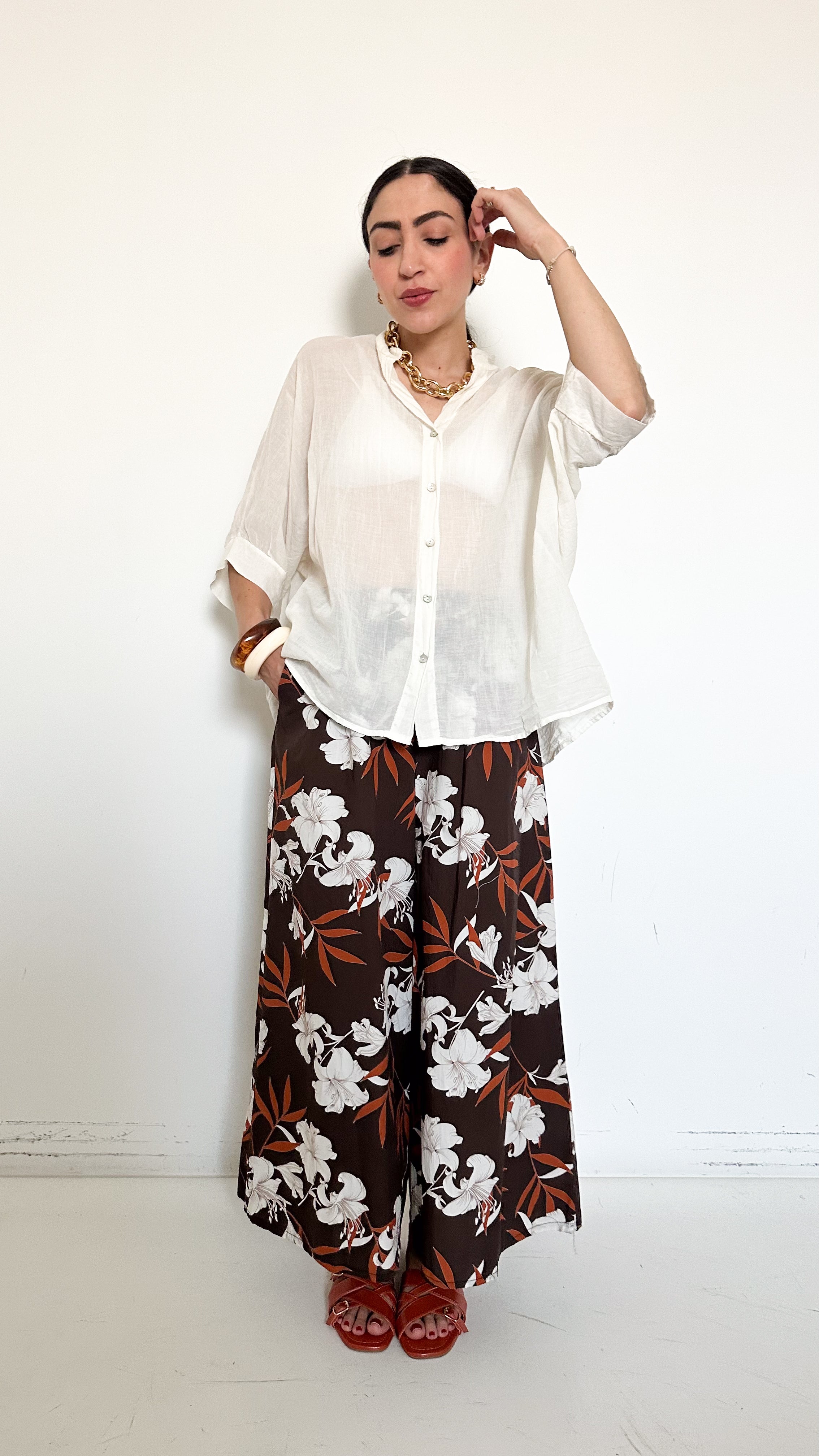 Pantaloni Culotte A Fantasia