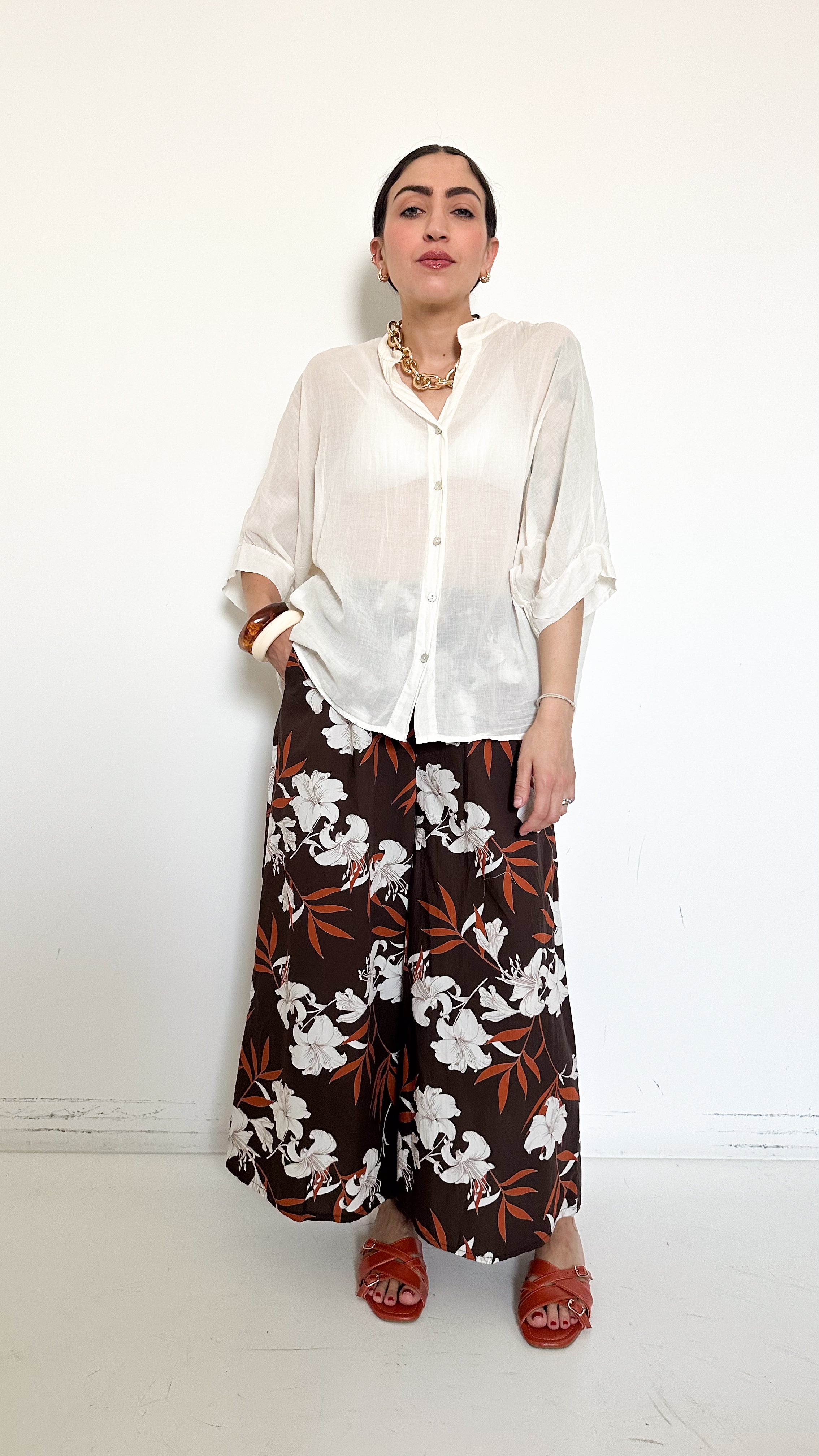 Pantaloni Culotte A Fantasia